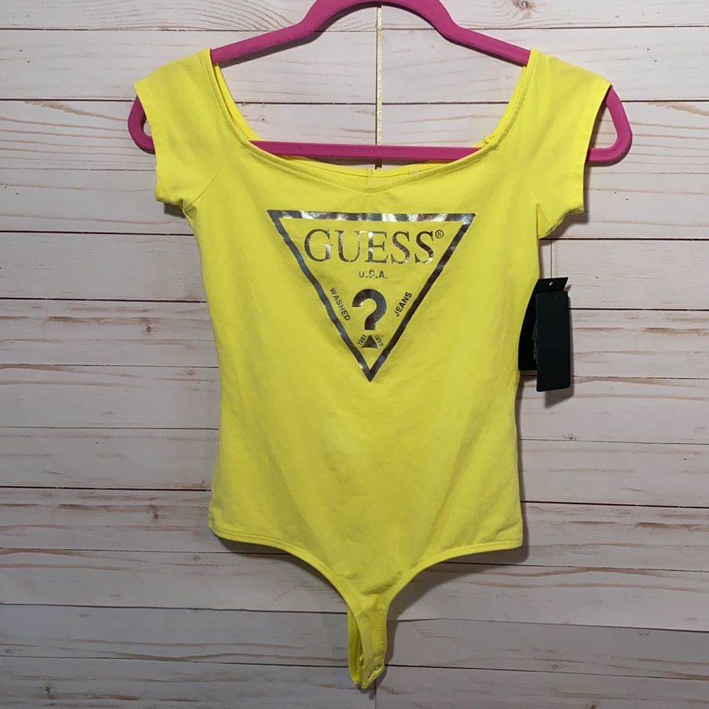 Guess Los Angeles Women’s Lemon Triangle Logo Bodysuit - Picture 6 of 16